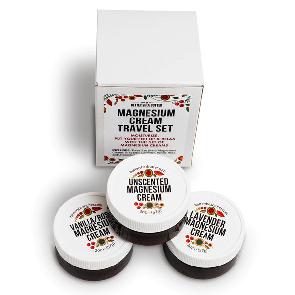 Travel Size Lotion Magnesium Cream for Leg Cramps Travel Size Toiletries Women - Purse Essentials Items Women - Natural Night Magnesium Lotion for Kids & Babies Pregnancy Travel Essentials 3x2oz Jars