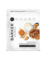 Barker Wellness Co Nighttime Mushroom Adaptogen Gummies - Sugar-Free Vegan Blend with Reishi Lion’s Mane Cordyceps Chaga - Relaxation & Sleep Support - 60 Gummies